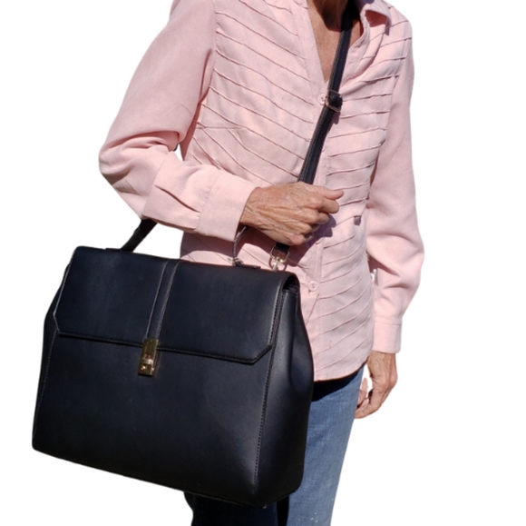 A New Day Large Black Tote Handbag Shoulder Strap - Picture 4 of 5